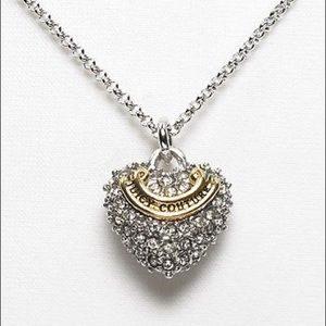 Juicy Couture "Pave Heart Wish" Necklace, 15"L